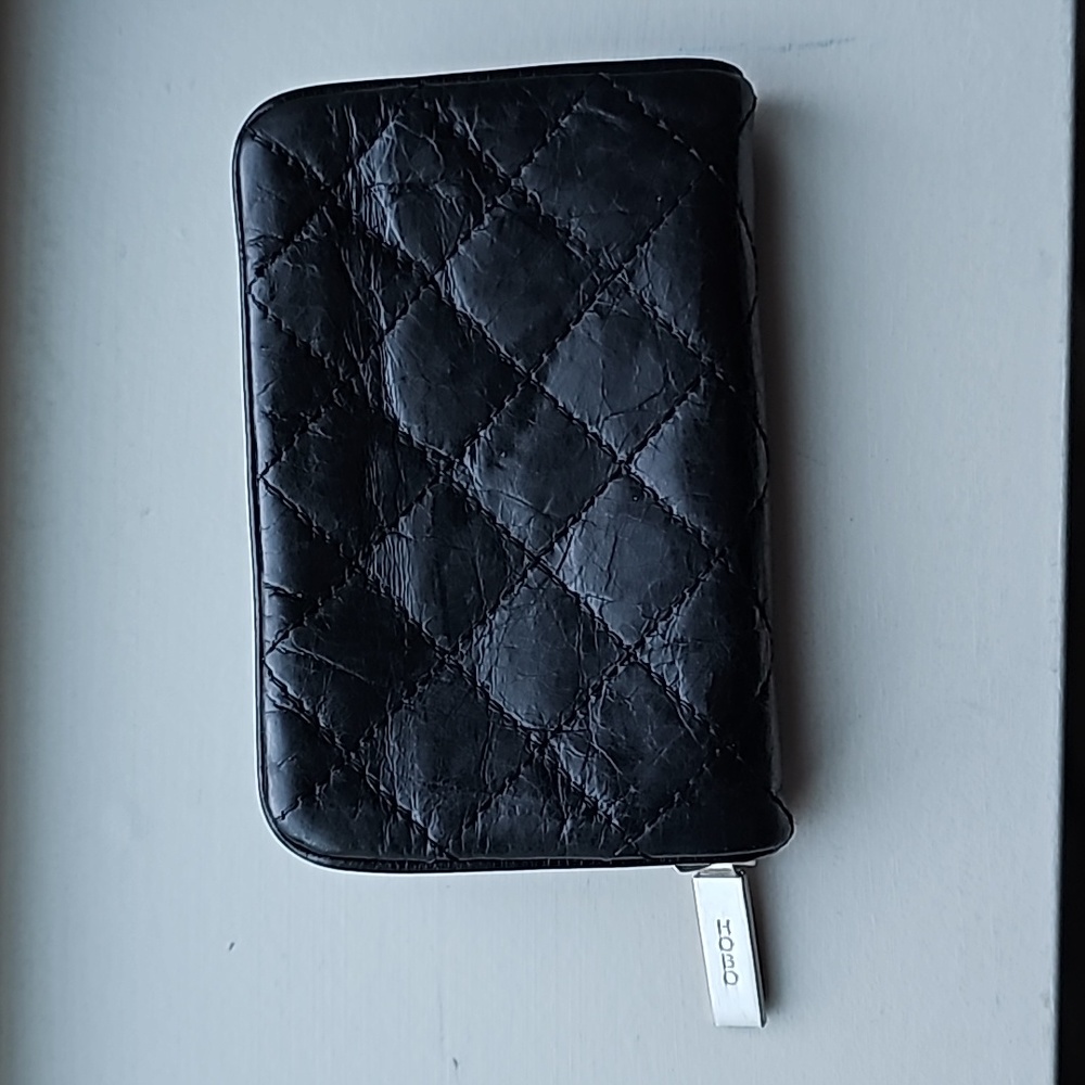 HOBO International small black leather card case
